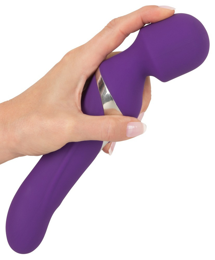 Javida Massagestab Wand & Pearl Vibrator beidseitig verwendbar in Purple - Bild 3