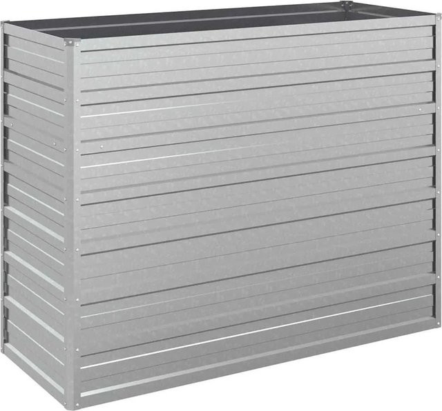 vidaXL Garten-Hochbeet aus verzinktem Stahl in Silber, B/T/H: 100 x 40 x 77 cm - Bild 1