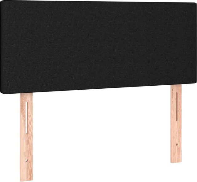 vidaXL LED Kopfteil Schwarz mit USB-Ladeport und integrierter Beleuchtung, Stoff, B/T/H: 80 x 5 x 78/88 cm - Bild 1