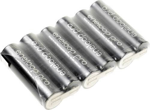 Panasonic eneloop Pro Akkupack 6x AA Mignon NiMH 7.2V 2450 mAh mit Z-Lötfahne in Silber - Bild 1
