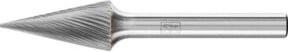 PFERD TOOLS Hartmetall Frässtift Spitzkegel SKM in Silber, Durchmesser: 12 mm, Länge: 25 mm, Schaft-Durchmesser: 6 mm, Körnung: Z5 universal fein - Bild 1