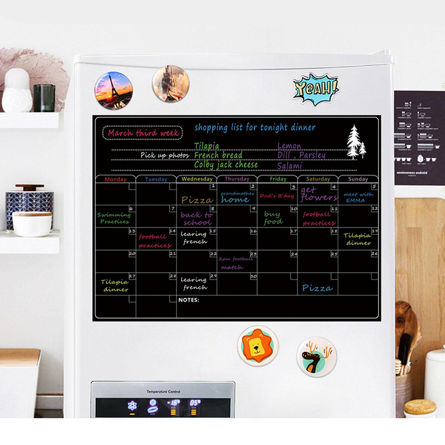 Magnetisches Blackboard-Whiteboard von Painter als Kalender-Aufkleber für den Kühlschrank in Schwarz - Bild 6