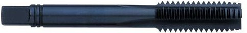 Exact 00318 Handgewindebohrer Mittelschneider metrisch M8 1.25mm Rechtsschneidend DIN 352 aus HSS-E Cobalt in Schwarz - Bild 1