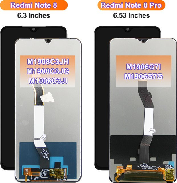Xiaomi Redmi Note 8 LCD Display Touchscreen Digitizer Montage Ersatzteil in Schwarz für Redmi Note 8 und Redmi Note 8 Pro - Bild 1