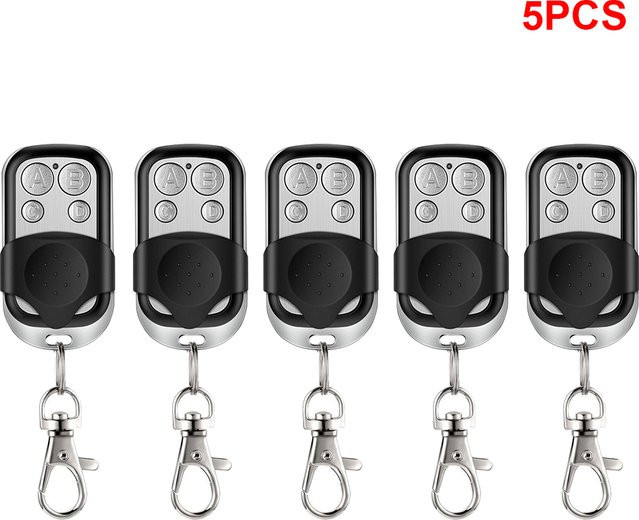 Universal 4 Tasten Garage Türöffner Fernbedienung 433MHz Klon Duplizierer für Festcode und Rolling Code in Schwarz - Bild 1