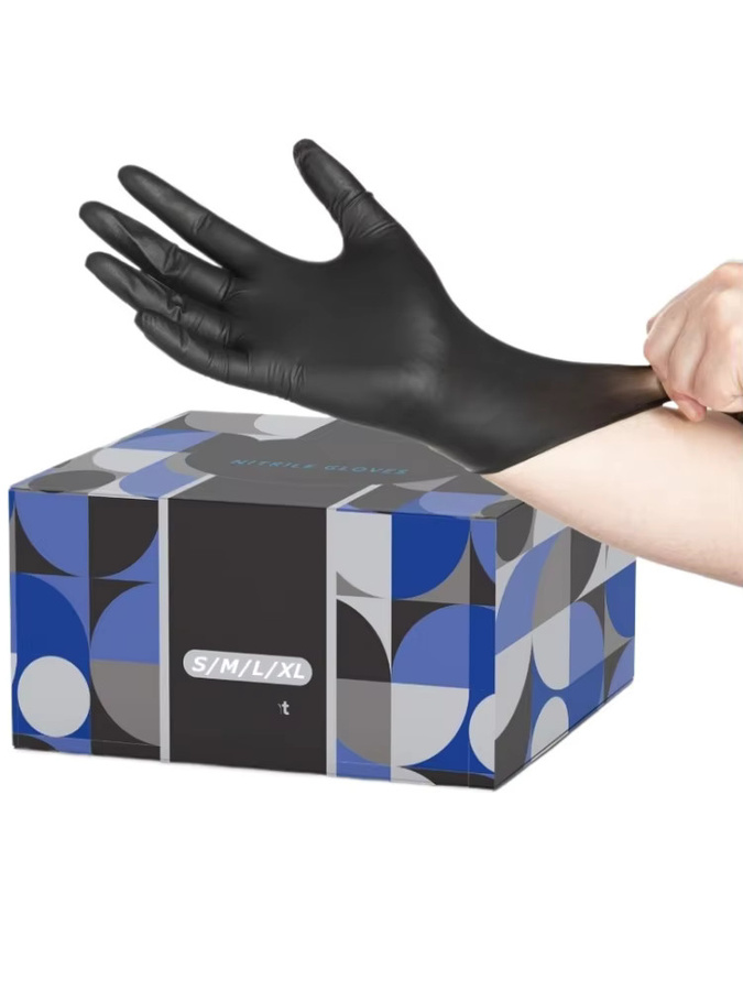 INMAICH Einweg Nitril-Handschuhe Schwarz, latexfrei und strukturiert, 4 Mil Stärke, 20–100 Stück - Bild 6