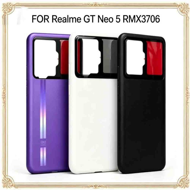 Hintere Türabdeckung und Batterieabdeckung Ersatz für Realme GT Neo 5 (RMX3709 RMX3706) in Weiß oder Lila - Bild 1
