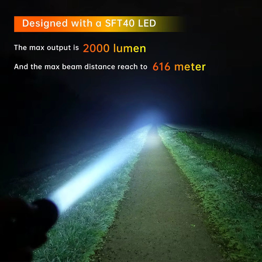 Wurkkos TS11 EDC Mini Taschenlampe in Schwarz mit 2000 lm, RGB-Hilfslicht, SFT40 LED, USB-C wiederaufladbar und IP68 Schutz - Bild 3