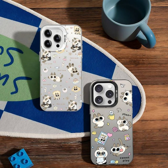 A-Azuki Katzen Handyhülle für Apple iPhone 16 15 14 13 12 11 Pro Max Plus XR XS 7 8 Mini Cove - Bild 1