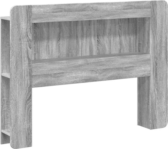vidaXL Kopfteil-Schrank mit Speicher in Grau aus Holzwerkstoff für dein Schlafzimmer B/H/T: 100,0 x 119,5 x 18,5 cm - Bild 1