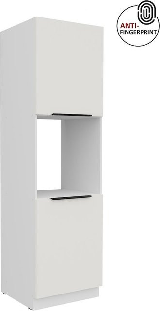 Küchen Hochschrank ARIA Weiß ultra matt Anti Fingerprint Breite: 60 cm - Bild 1