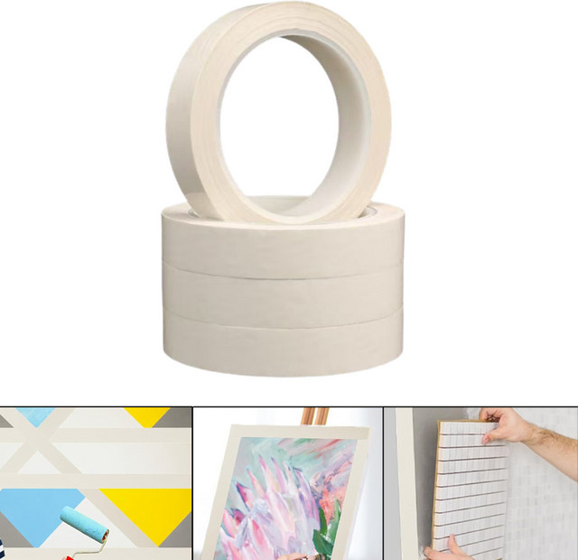 Abnehmbares weißes Masking Tape für Bastelprojekte, Schule und Büro - Bild 1