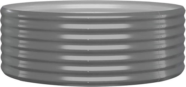 vidaXL Hochbeet aus verzinktem Stahl in Grau, B/T/H: 100 x 100 x 36 cm - Bild 1