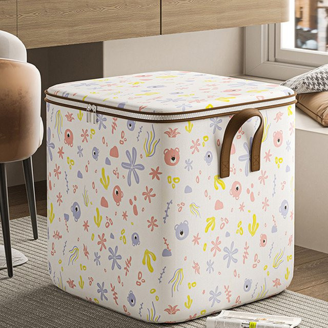 Aihogard Faltbare Kleidung Aufbewahrungstasche mit großem Fassungsvermögen in Weiß und Multicolour - Bild 1