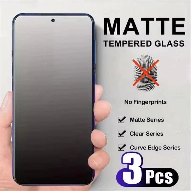 3er Pack Matte Displayschutzfolie aus gehärtetem Glas für Apple iPhone Modelle, Transparent - Bild 1