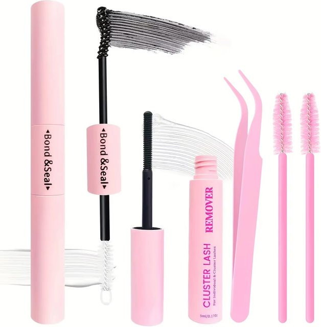 Beginner Friendly Lash Kit, Bond & Seal Wimpernkleber, Wimpernentferner, Wimpernzange, Präzisionspinzette, Wimpernbürste, Unisex - Bild 1