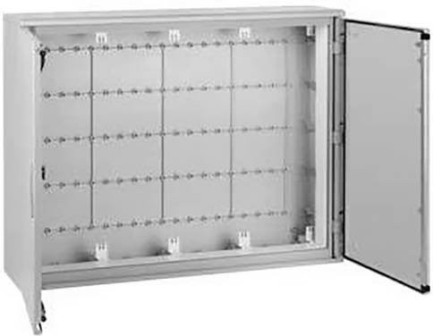 Hager Wandschrank Verteilungskasten aus Kunststoff in Lichtgrau, B: 110,0 cm, H: 85,0 cm, T: 30,0 cm - Bild 1