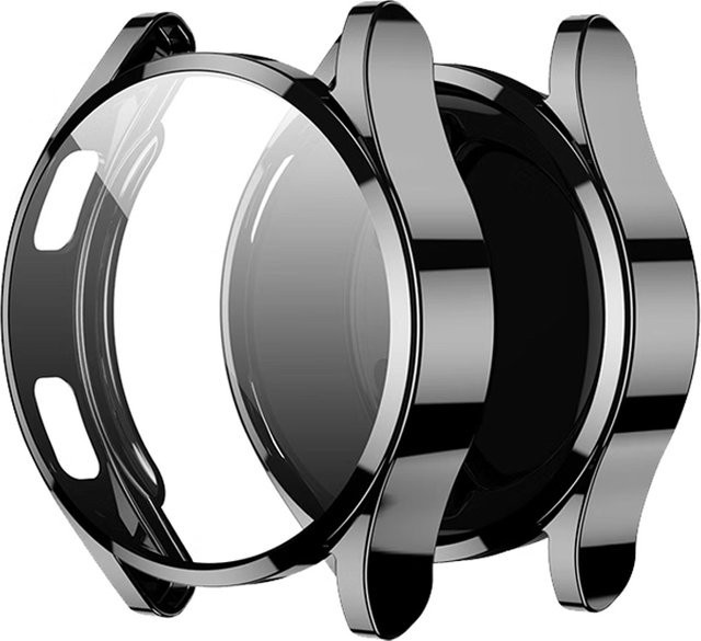 Displayschutzfolie und Stoßstangenschale aus weichem TPU für Samsung Galaxy Watch 7 (44 mm / 40 mm) und Galaxy Watch FE in Gold oder Schwarz - Bild 1