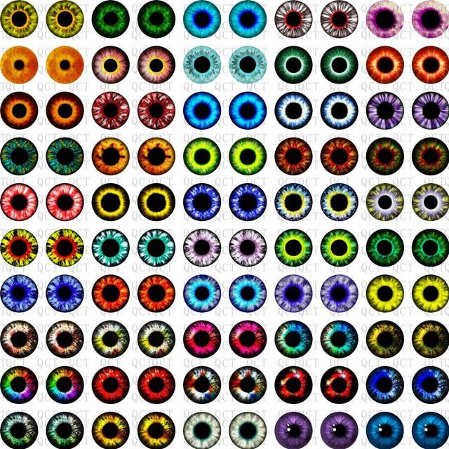 Binchi Outdoor Product Puppen Glasaugen, 50-teiliges Set, Glas, Bunt / Mehrfarbig - Bild 1