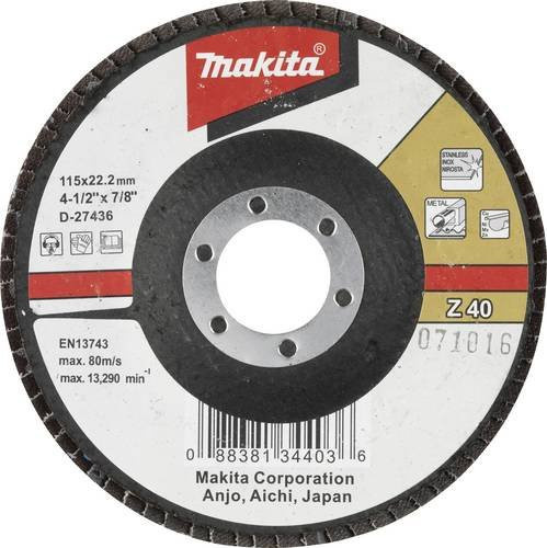 Makita Fächerschleifscheibe Durchmesser: 115 mm für Metall - Bild 1