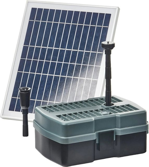 Heissner Solar Unterwasserfilter Set mit Wasserspielpumpe und UVC in Grau, 600 l/h, 5 W - Bild 1
