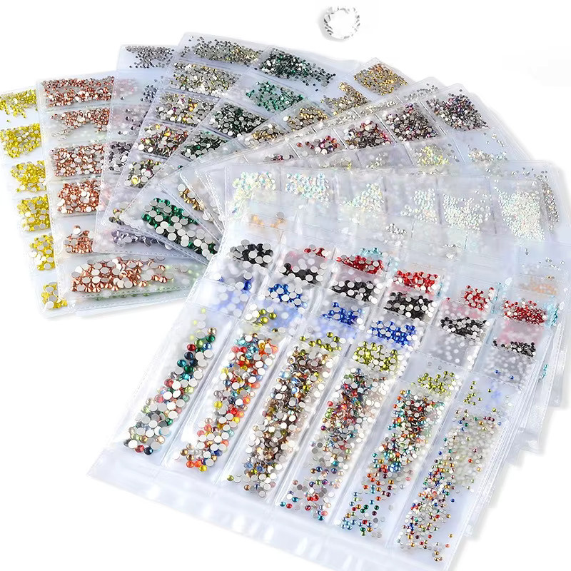 NEWLLEXX DIY Dekoration Strasssteine Set mit 1500 bunten Edelstein-Glitzersteinen in verschiedenen Größen von 1,5 mm bis 3,8 mm für Bastelarbeiten - Bild 2