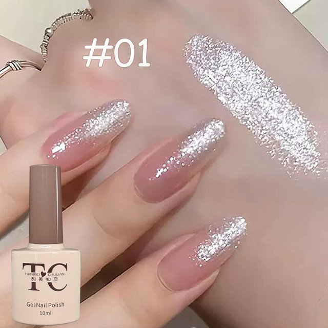 MISS SHAKA Nagellack, Schneeflocken-Glitzer, 10 ml, Damen, schimmernd - Bild 1