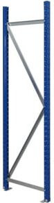 Regalwerk EMMA-Rahmen Ständerprofil in Blau RAL 5010 mit verzinkter Ausfachung, H x B x T: 200 x 60 x 8 cm - Bild 1
