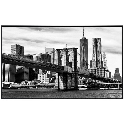 papermoon Infrarotheizung EcoHeat Brooklyn Bridge Schwarz Weiss mit Matt-Effekt - Bild 2