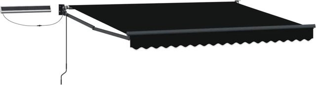 vidaXL Elektrische Ausziehbare Markise in Schwarz und Anthrazit aus Aluminium und Polyester, B x H x T: 3 x 2,5 m - Bild 1