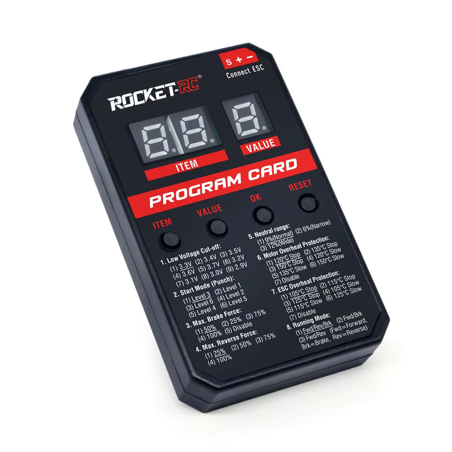 ROCKET-RC Supersonic V2 LED-Programmkarte, RC-Auto, elektronischer Geschwindigkeitsregler - Bild 2