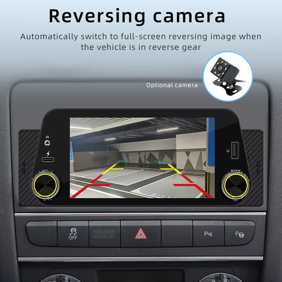 Icreative 1DIN Auto Radio Multimedia Player mit 5 Zoll Touchscreen, Carplay, Android Auto, Navigation und Mirrorlink in Schwarz - Bild 5