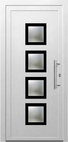 KNOCK Kunststoff-Haustür HERA in Weiß mit Glaseinsatz, modern, B: 110 cm, H: 210 cm - Bild 1