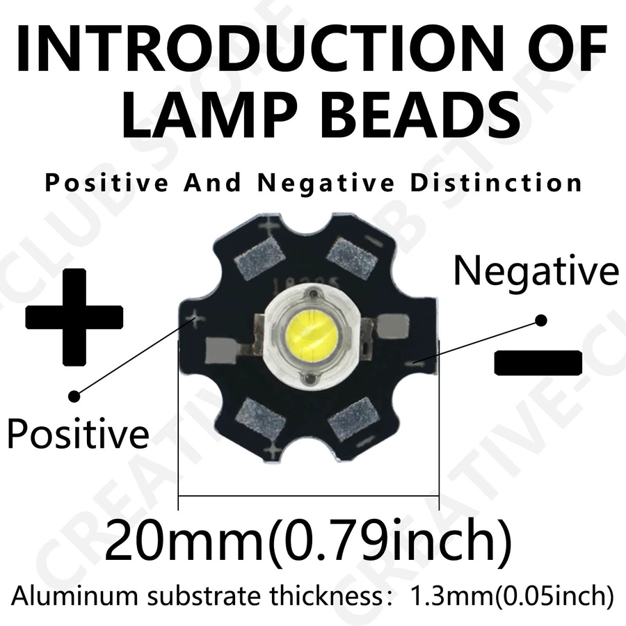 10 Stück DT&ZM Hochleistungs-LED WireSMD-COB-Dioden mit PCB, 20 mm, Farben: Rot, Grün, Blau und Multicolour - Bild 5