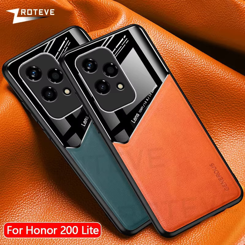 ZROTEVE Soft-Frame Handyhülle mit Leder-Textur für Honor 200 Pro, Honor 400 Pro und Honor 400 Lite in Schwarz - Bild 2