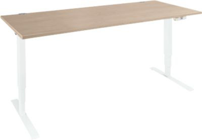 Schäfer Shop Genius Schreibtisch AERO FLEX, elektrisch höhenverstellbar, Rechteck, T-Fuß, Breite: 160 cm, Eiche/weiß mit Memorypanel - Bild 1