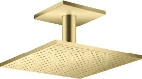 Hansgrohe Axor Kopfbrause Decke, quadratisch, Rain-Strahl, gebürstetes Nickel, B/B/H: 30 x 30 x 3 cm - Bild 1