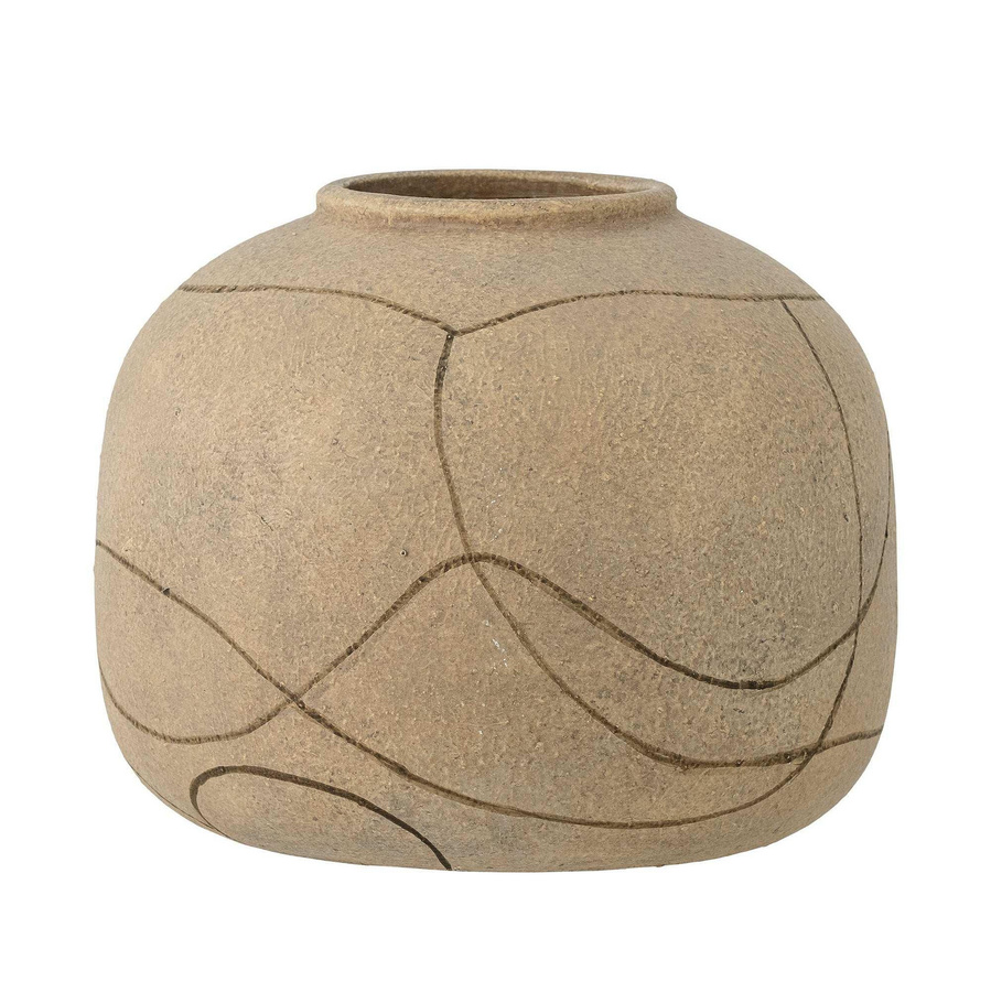 Bloomingville Vase Niza in Terrakotta und Sand im skandinavischen Design, Höhe: 20 cm - Bild 1