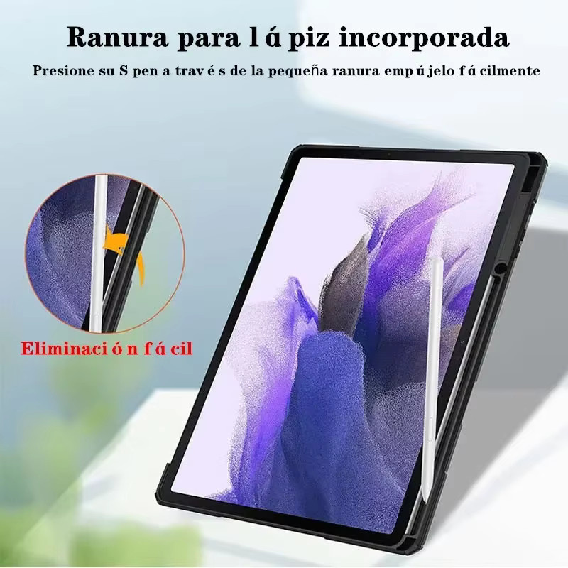 Acryl-Tablet-Hülle für Samsung Galaxy Tab S10 Ultra, S9, S8, S7 FE Plus, S6 Lite, A11 Plus, A9 und A9+ in Schwarz - Bild 5