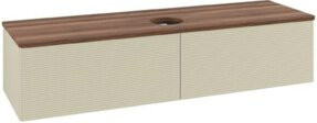 V&B Waschtischunterschrank Antao mit Frontstruktur in Weiß und Grau, B/T: 160 x 50 cm - Bild 1