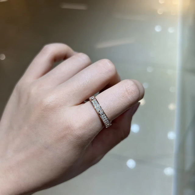 M-JAJA Eternity Moissanit Ring, 925 Silber, Roségold, Damen - Bild 1