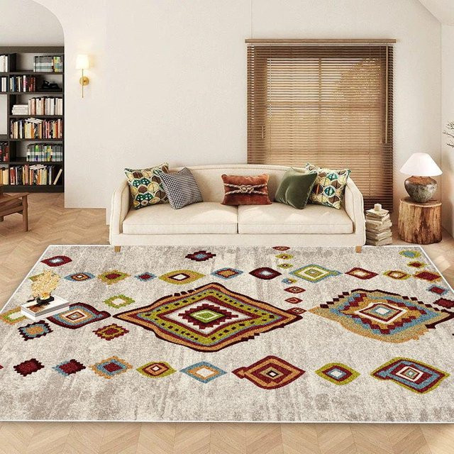 Marokko Retro Teppich Bohemian Druckteppich von Wucifang Jewelry, rutschfest und waschbar, B/T: 60 x 90 cm - Bild 1