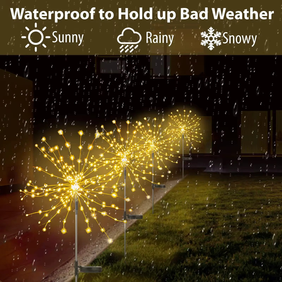 Heinast Solar Feuerwerk Lampe mit 120 LED als Outdoor Gartenleuchte in Globus- und Löwenzahn-Optik - Bild 4