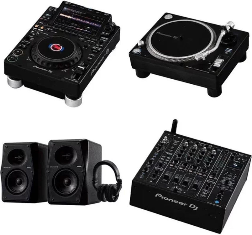 Pioneer DJ Schlüsselanhänger als Miniaturmodell von Mixer und CD-Player in Schwarz - Bild 1