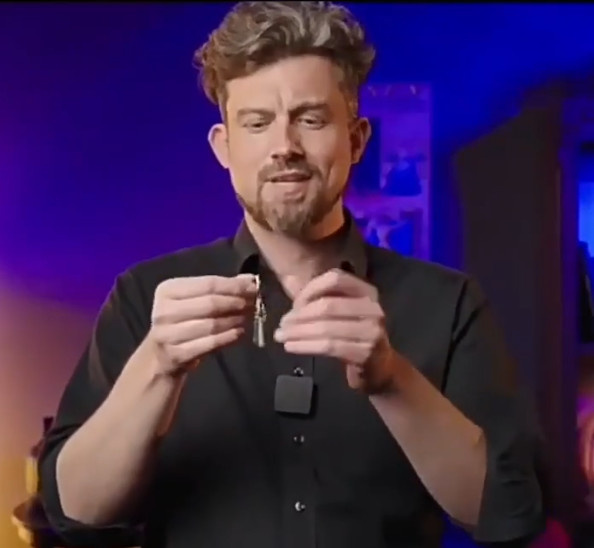 ZQION Schlüsselübertragungsillusion, Nahaufnahme-Mentalismus-Requisite, Metall - Bild 1