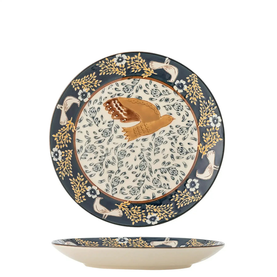 Bloomingville Keramikteller Hezha Blau Durchmesser: 16 cm - Bild 1