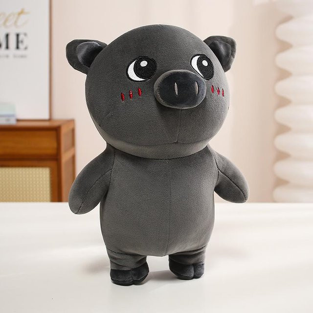 Yiran toy Anime Dämon Schweinchen Plüschtier, Grau, 32cm - Bild 1