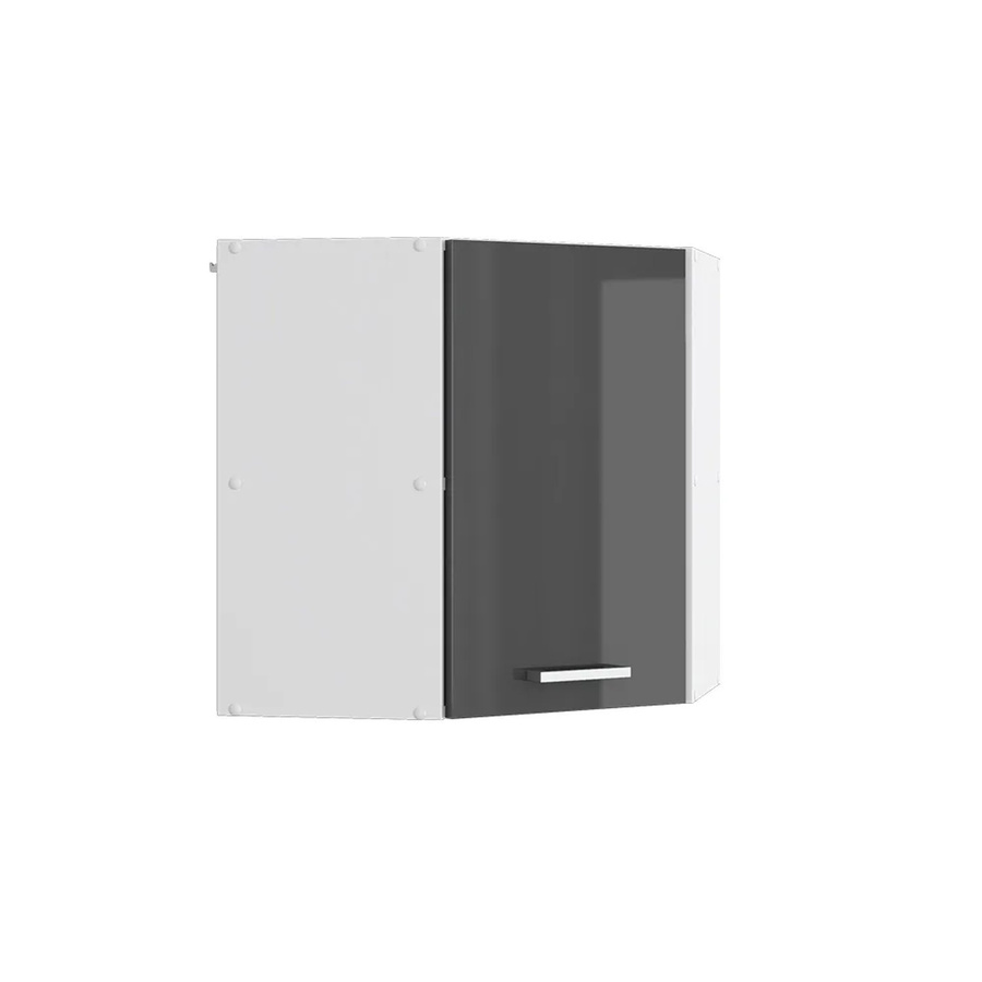 Vicco R-Line Eckhängeschrank für die Küche in Anthrazit Hochglanz und Weiß, B/T/H: 57 x 34 x 60 cm - Bild 2