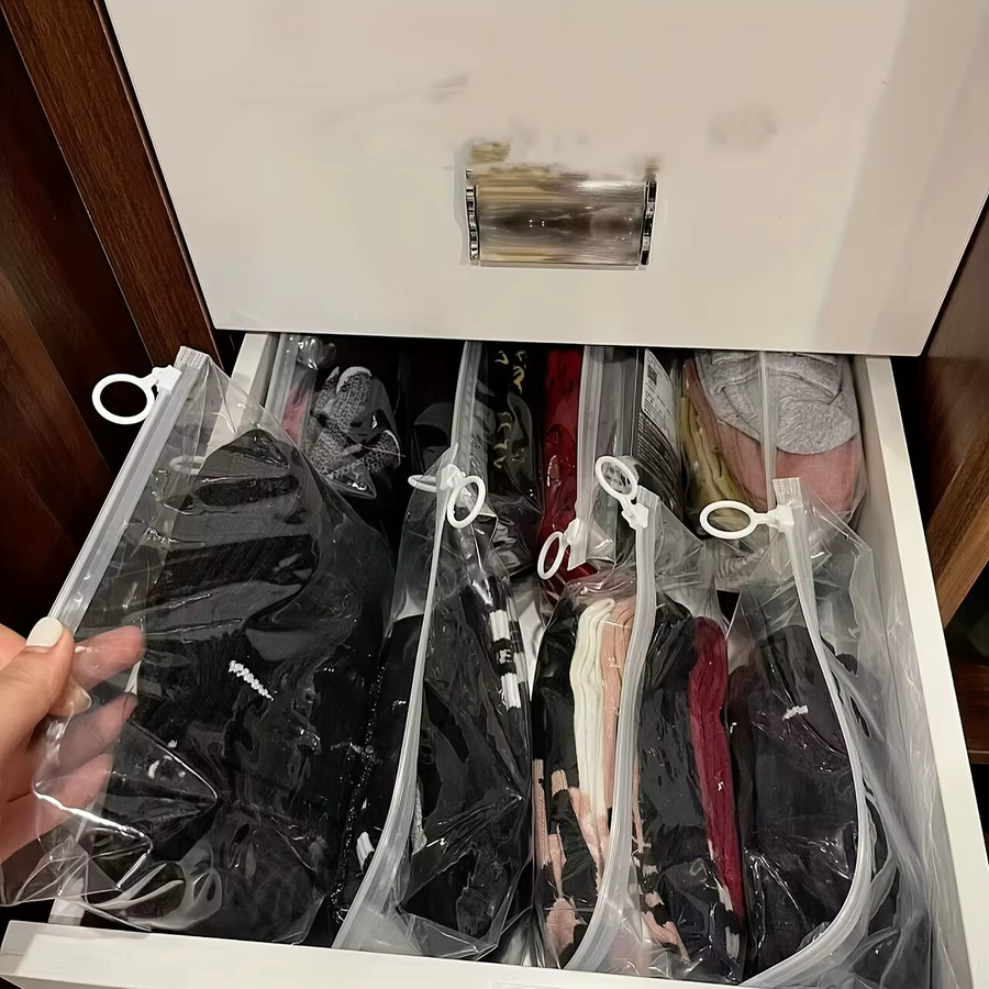 10 Stück transparente Reißverschlusstaschen aus Kunststoff für Schreibwaren, Kosmetik und Reise-Organisation - Bild 5