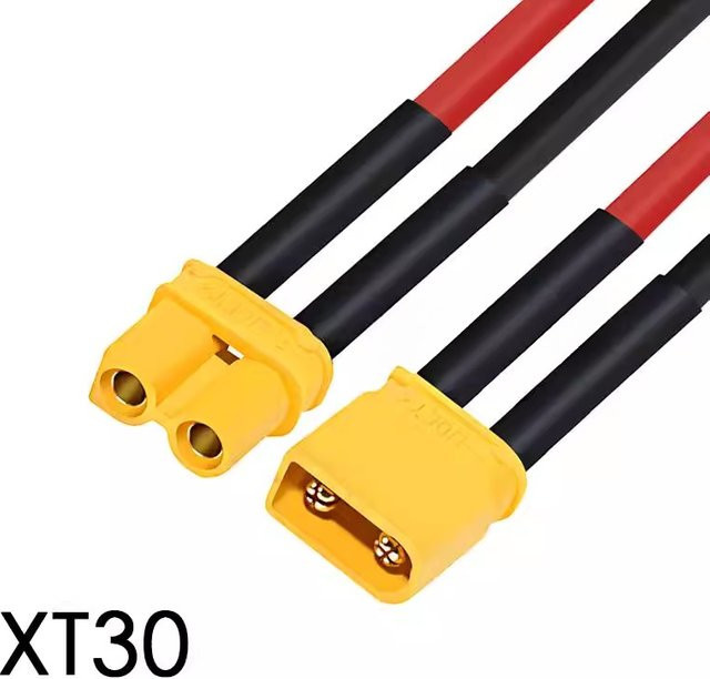 Z-SEN XT30 Anschlussstecker Set mit 16 AWG Silikondraht für RC Lipo Akku und FPV Drone Ladegerät, 10 cm - Bild 1